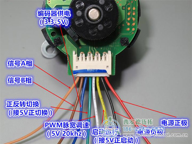 圖為編碼器電源線(xiàn)等接線(xiàn)對(duì)應(yīng)示意圖